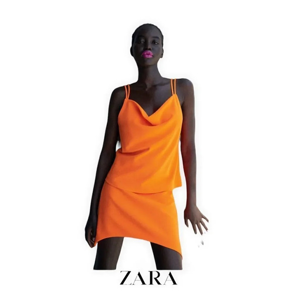 ZARA | Orange | MULTIPOSITION STRAP TANK TOP - Picture 8 of 15